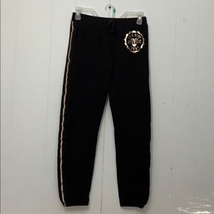 Justice gold trimmed sweatpants Sz 14